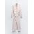 Zara Платье с драпированным поясом и midi-длиной, Цвет: Бежевый, Размер: XS, изображение 6