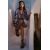 Zara Печатное мини-платье , Цвет: Синий, Размер: XS