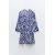 Zara Печатное мини-платье , Цвет: Синий, Размер: XS, изображение 2