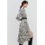 Zara Печатное атласное платье с поясом , Цвет: multicolor, Размер: S, изображение 5
