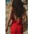 Zara Платье-миди из мелкого габардина с оборками , Цвет: Красный, Размер: XS, изображение 6