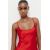 Zara Платье-миди из атласной ткани, Цвет: Красный, Размер: XS, изображение 4