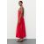 Zara Платье-миди из атласной ткани, Цвет: Красный, Размер: XS, изображение 5