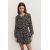 Zara Платье с атласным воротником, длинными рукавами и собранным эластичным поясом в горошек, Цвет: multicolor, Размер: XS, изображение 2
