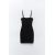 Zara Короткое облегающее платье с прямым вырезом горловины и регулируемыми тонкими лямками, Цвет: Черный, Размер: S, изображение 7