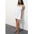 Zara Короткое платье из смесовой габардиновой ткани, Цвет: Белый, Размер: S, изображение 4