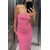 Zara Платье с открытыми плечами из тянущегося трикотажа , Цвет: Розовый, Размер: L, изображение 2