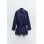 Zara Платье-комбинезон из полосатого поплина , Цвет: Синий, Размер: XS, изображение 5