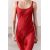 Zara Платье из коллекции zw collection из атласа с отделкой, Цвет: Красный, Размер: XS
