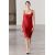 Zara Платье из коллекции zw collection из атласа с отделкой, Цвет: Красный, Размер: XS, изображение 2