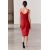 Zara Платье из коллекции zw collection из атласа с отделкой, Цвет: Красный, Размер: XS, изображение 3