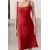 Zara Платье из коллекции zw collection из атласа с отделкой, Цвет: Красный, Размер: XS, изображение 4