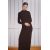 Zara Платье миди с драпировкой , Цвет: Коричневый, Размер: XS