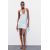 Zara Облегающее платье с галстуком на шее и v-образным вырезом, с открытой спиной, Цвет: Синий, Размер: XS