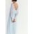 Zara Длинное полупрозрачное платье с v-образным вырезом, Цвет: Синий, Размер: XS, изображение 6