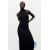 Zara Миди платье с мокрым воротником и открытыми плечами, Цвет: Черный, Размер: S, изображение 2