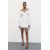 Zara Платье с открытыми плечами из габардиновой ткани, Цвет: Белый, Размер: XS