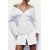 Zara Платье с открытыми плечами из габардиновой ткани, Цвет: Белый, Размер: XS, изображение 2
