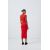 Zara   рибочка midi платье с высоким воротником , Цвет: Красный, Размер: S, изображение 5