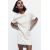 Zara Короткое платье с округлым вырезом и короткими рукавами, Цвет: Белый, Размер: S, изображение 2