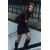 Zara Короткое платье с текстурой , Цвет: Черный, Размер: S, изображение 2
