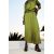 Zara Юбка миди из атласа с эффектом складок , Цвет: Зеленый, Размер: XS