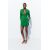 Zara Шорты с высокой талией с перекрещивающимся передним узлом, Цвет: Зеленый, Размер: XS