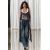 Zara Длинное платье с бахромой , Цвет: Черный, Размер: M-L