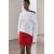 Zara Юбка-мини "эффект дайвинга" , Цвет: Красный, Размер: XS, изображение 4