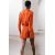 Zara Юбка-мини с высокой талией из вязкого вискозного смеси, Цвет: Оранжевый, Размер: XS, изображение 4