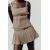 Zara Юбка с завышенной линией талии , Цвет: Коричневый, Размер: XS