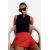 Zara Юбка-шорты с контрастным поясом , Цвет: Красный, Размер: XS, изображение 6