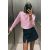 Zara Юбка-шорты с разрезами и поясом , Цвет: Синий, Размер: XS
