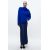 Zara Юбка-миди из атласа с высокой талией из коллекции zw collection , Цвет: Синий, Размер: XS