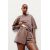 Zara Шорты из мягкого плюша с эффектом выцвечивания , Цвет: Оранжевый, Размер: S, изображение 3