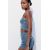Zara Шорты с рифленым узором и стразами , Цвет: Синий, Размер: S, изображение 3
