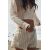 Zara Шорты со средней посадкой из ткани с эффектом морщин, Цвет: Бежевый, Размер: XS, изображение 4