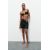 Zara Джинсовые шорты бермуды средней посадки с петлями для ремня и пятью карманами, Цвет: Черный, Размер: 32