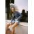 Zara Бермуды с высокой посадкой trf mom fit denim , Цвет: Синий, Размер: 32, изображение 2