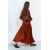 Zara Юбка-миди с завышенной талией и эластичной лентой, Цвет: Оранжевый, Размер: XS-S, изображение 5