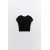 Zara Топ-летняя майка из смеси хлопка и модала , Цвет: Черный, Размер: M