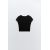 Zara Топ-летняя майка из смеси хлопка и модала , Цвет: Черный, Размер: M, изображение 2
