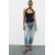 Zara Облегающий топ с галстуком, с круглым воротником, открытой спиной и невидимой молнией на боковом шве, Цвет: Черный, Размер: XS