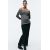 Zara Топ с открытыми плечами и складкой на горловине, длинными рукавами, Цвет: Серый, Размер: S