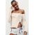 Zara Трикотажный топ с боковыми пуговицами , Цвет: Бежевый, Размер: XS, изображение 2