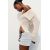 Zara Трикотажный топ с боковыми пуговицами , Цвет: Бежевый, Размер: XS, изображение 4