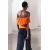 Zara Топ с открытыми плечами , Цвет: Оранжевый, Размер: M, изображение 5