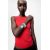 Zara Топ с лодочным вырезом из полиамида , Цвет: Красный, Размер: S, изображение 4