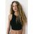 Zara Топ-халтер укороченный с ребристыми вставками , Цвет: Черный, Размер: S, изображение 4
