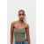Zara Топ-бандо из ребристого трикотажа с сохраненным разделителем , Цвет: Зеленый, Размер: S, изображение 3